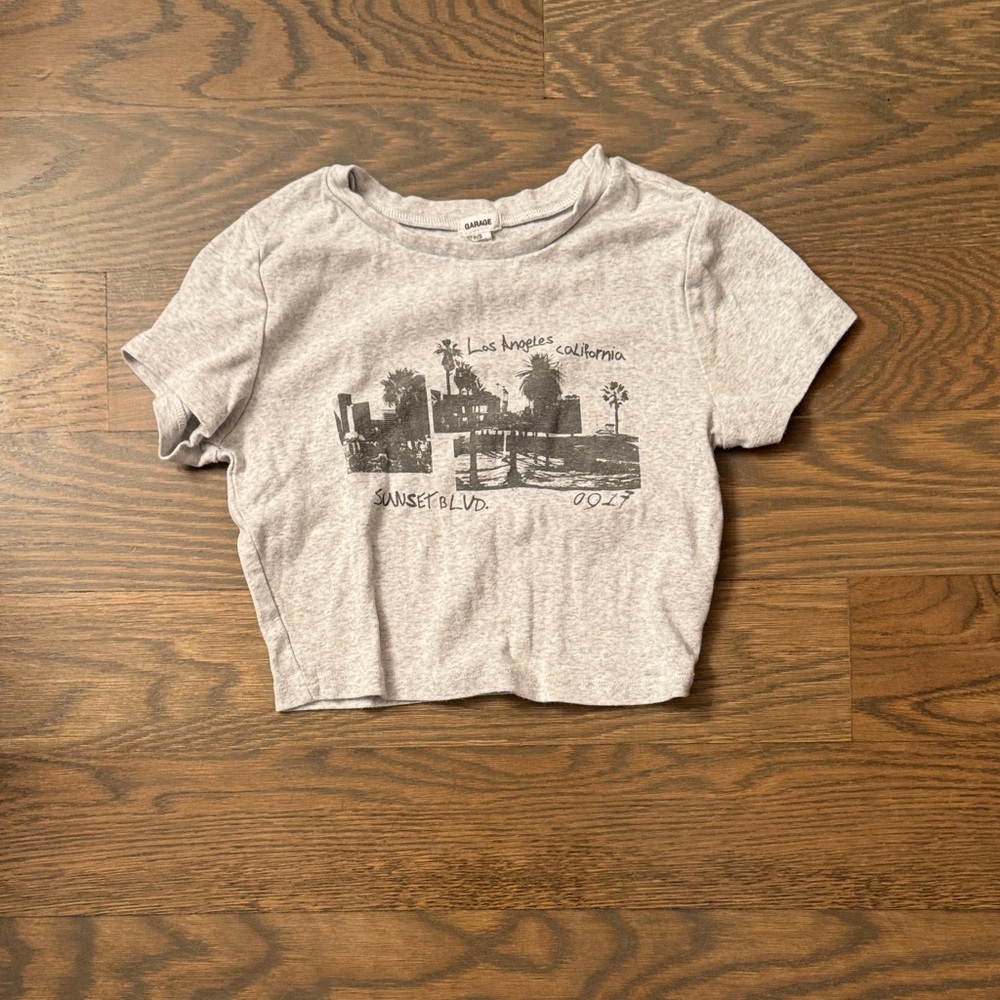Gray Graphic baby tee